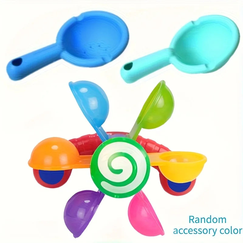 Colorful Windmill Suitable Both Bathroom Outdoor Play Engaging Toy Zpaxo Windmill 2 Spoons