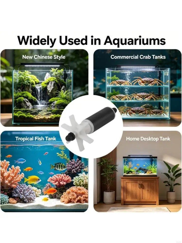 Plastic Replacement Impeller For Various Fish Tanks Pumps Quick Install Without Tool Zpaxo