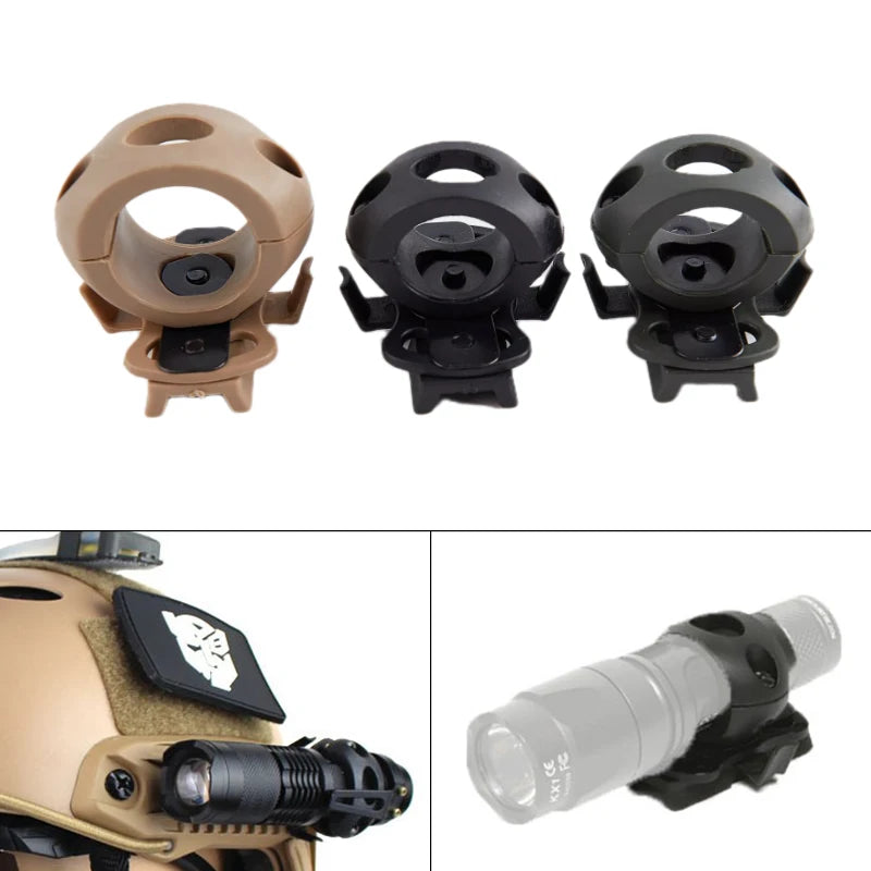 Helmet Special Lighting Flashlight Tactical Clamp Outdoor Sport