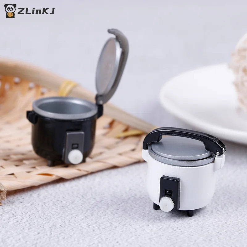 ▶1:12 Miniature Rice Cooker Mini Electrical Appliances Dollhouse Kitchenware Cookware Toys Doll Playing House Accessories Zpaxo