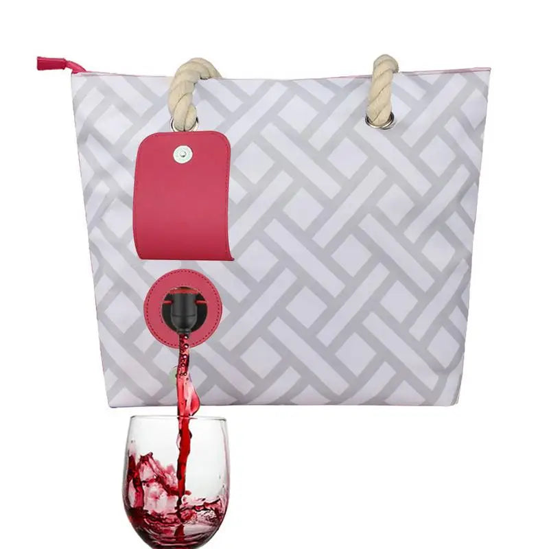 Beach Wine Purse With Hiddens Insulated Compartment Holds 2 Bottles Of Wine For Travel Insulated Cooler Bag Wine Tote Purse Zpaxo