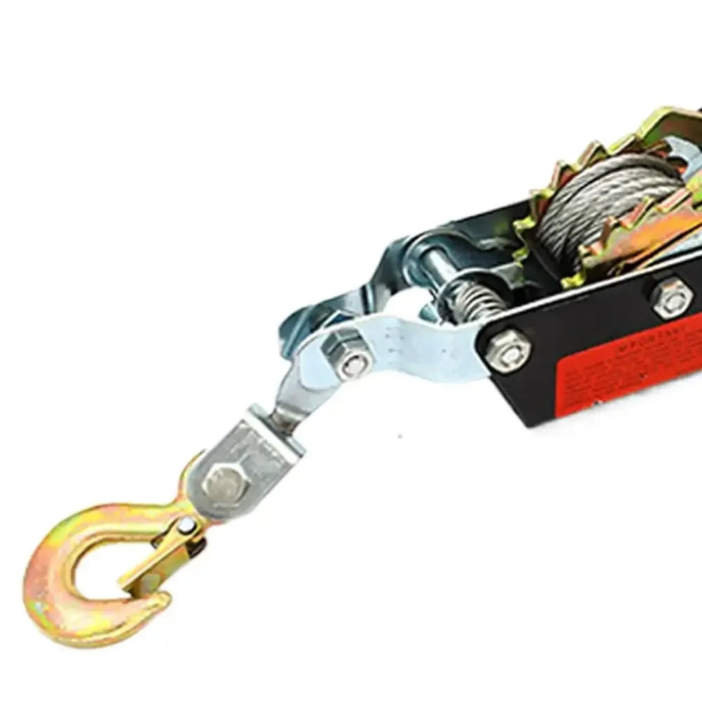 Double Hook Manual Winch Hand Lever Ratchet Mechanism Tightener Heavy Zpaxo