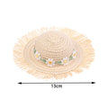 ▶1Pcs Mini Handmade Flower Hat Sun Cap For 1/6 Doll Accessories Doll Cute Hat With Bow Decoration Doll Hat Children's Toy Gift Zpaxo 1Pcs