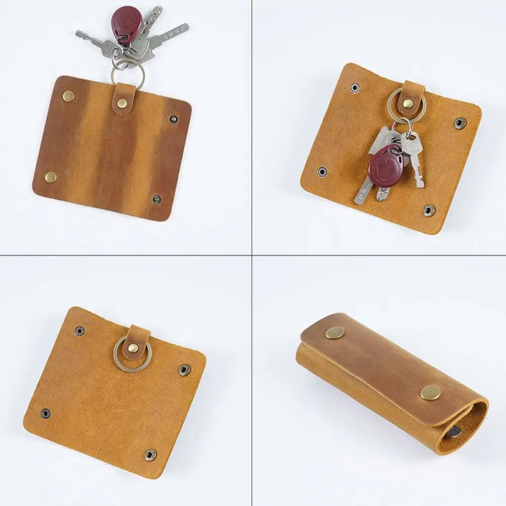 Leather Mini Key Bag Luxury Multifunctional Men Car Pouch Minimalist Zpaxo