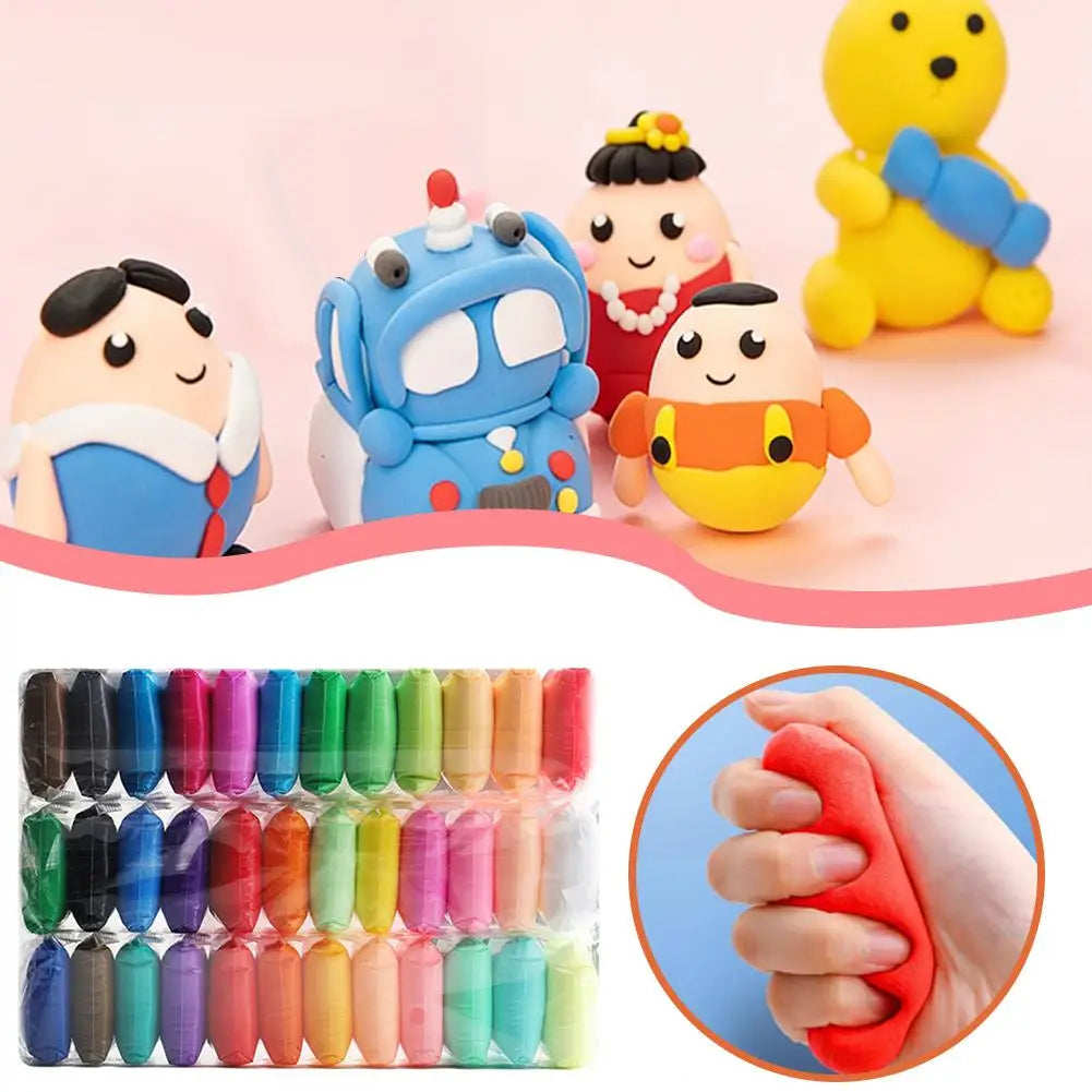 Magic Air Dry Clay Non-toxic Modeling Toy Kids Toddlers Vibrant