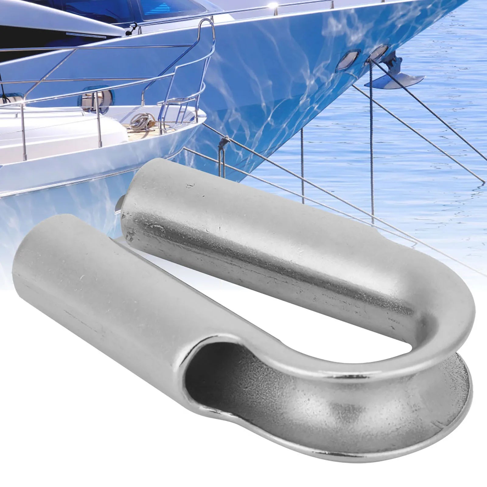 304 Stainless Steel Tube Thimble Winch Rope Boating Accessories