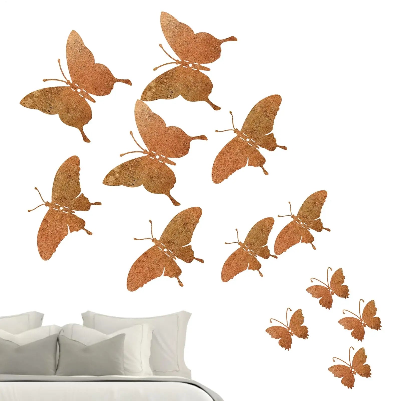 Metal Butterfly Wall Decor 15 Piece Set Aesthetic Wall Art For Girls Room Bedroom Nursery Bathroom Garden Outdoor Party Decor Zpaxo