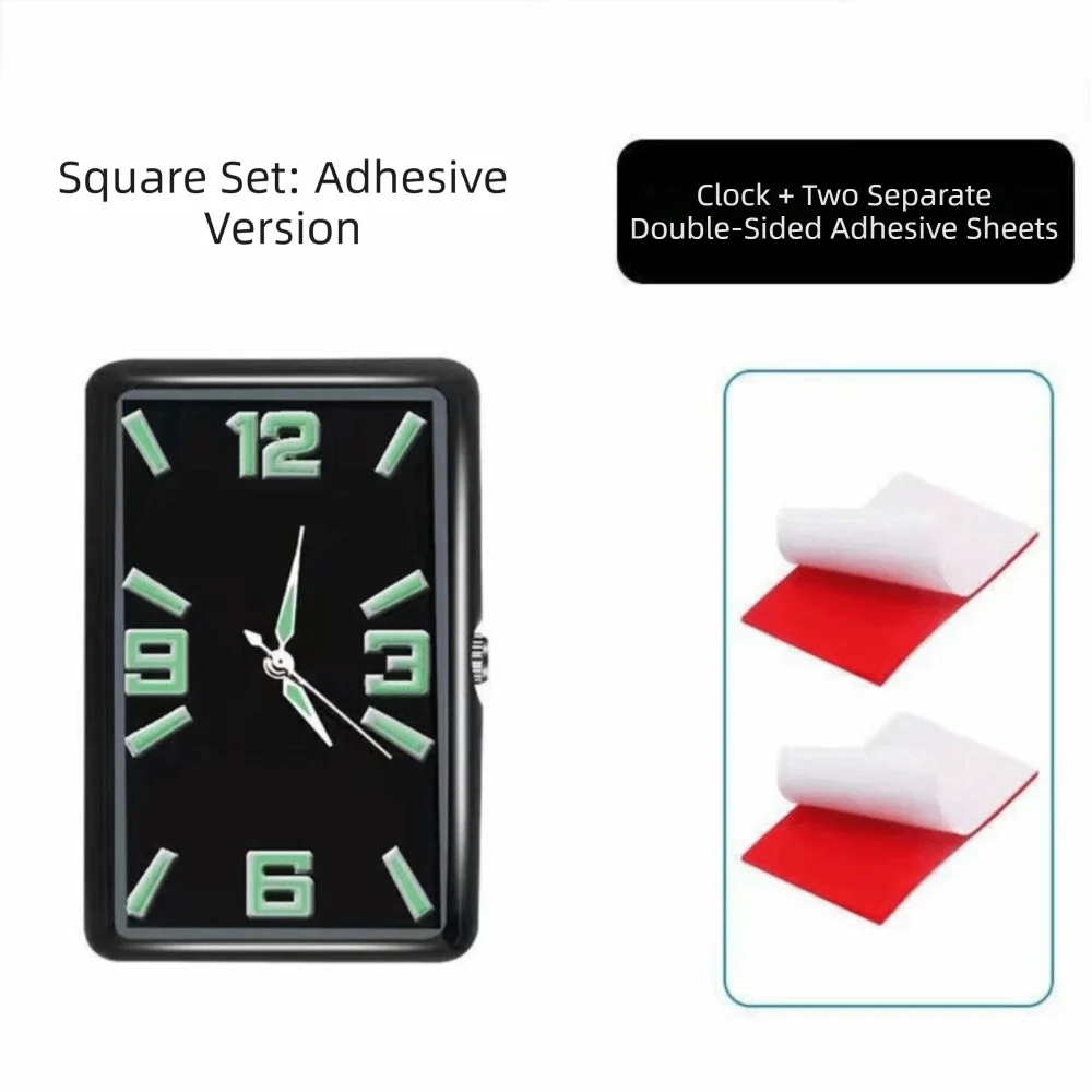Lightweight Design Car Digital Clock Button Battery Operated Luminous Pointer Quartz Analog Watch Stylish Design Digital Display Zpaxo Style C