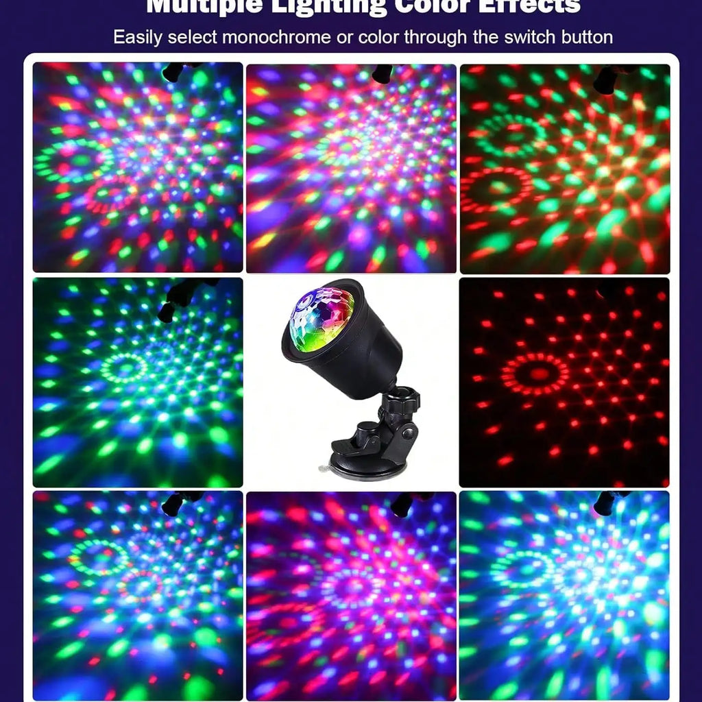 2 Rechargeable Disco Ball Lights Portable Voice-activated Party USB