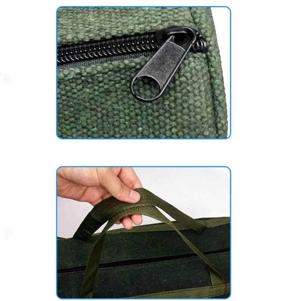 Large Capacity Repair Tool Bags Thick Canvas Zipper Bags Tool Storage Organizer Multifunction Waterproof Hand Tool Case Zpaxo