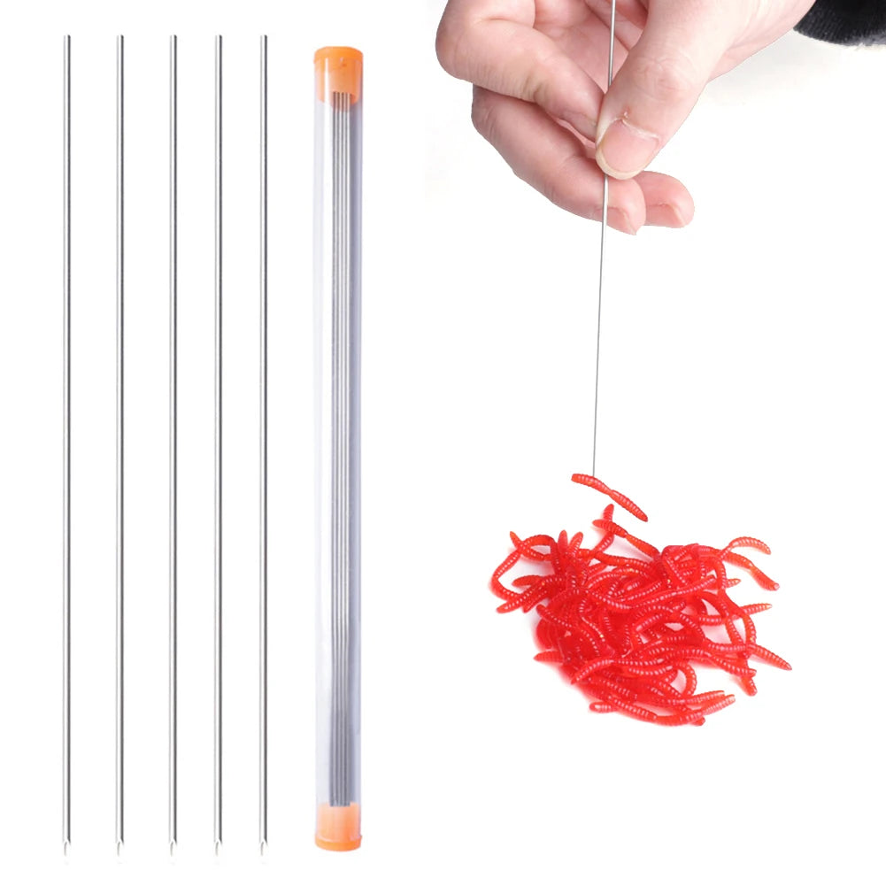Earthworm Hooking Needle Worm Baiting Easy Use Fishing Hollow Hook