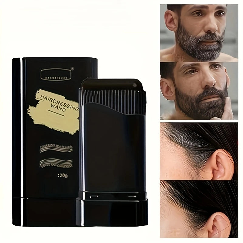 Temporary Hair Stick Long-lasting Fast Cover Easy Apply Beard Dye Zpaxo