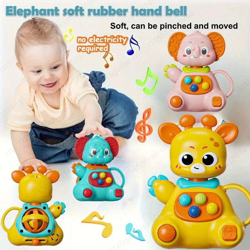 Dutora Baby Rattle Toy – Elephant & Deer ABS Plastic, Ages 0–3 Baby Rattle Toy Zpaxo