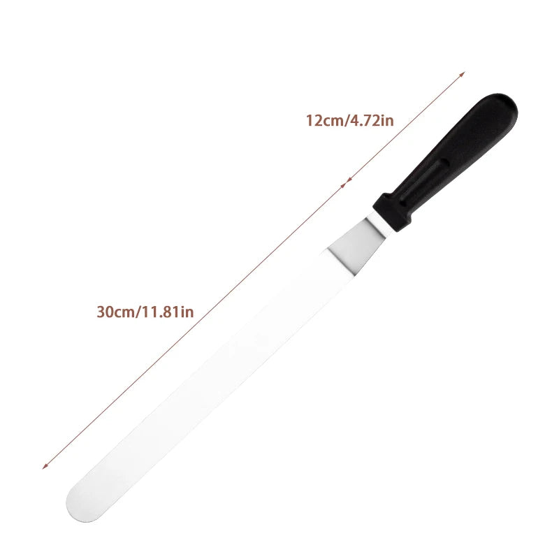 Kitchen Supplies Stainless Steel Cream Spatula Baking Tools 6 8 10 12 Zpaxo XL
