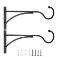 Outdoor Plant Hanger 2-Piece Decorative Wall-mounted Metal Flower