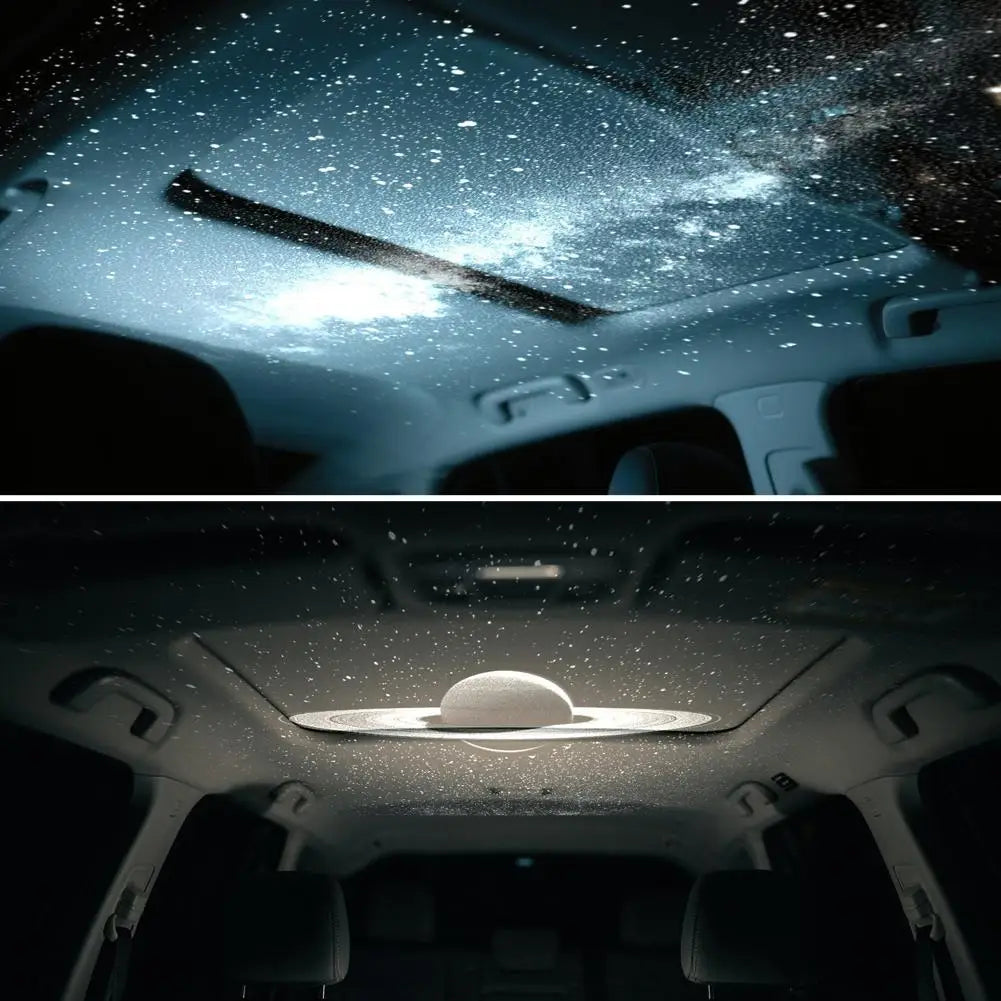 Car Interior Ambient Light USB LED Starry Galaxy Projector Large Range Adjustable Focus Romantic Multiple Scenes Decor Light Zpaxo