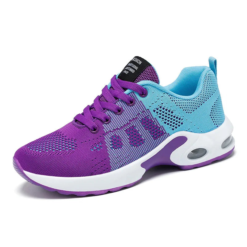 Women Running Shoes Breathable Casual Outdoor Light Weight White Zpaxo