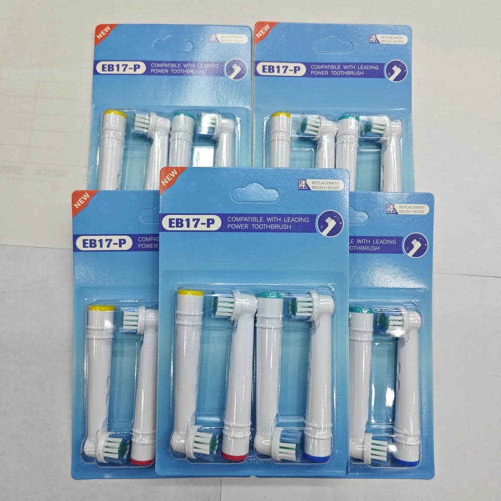 Wholesale 4/16/20/80pcs Set/lot Electric Toothbrush Head For Oral B Sensitive Replacement Brush Heads D25 D30 D32 D18 4739 3709 Zpaxo EB17P-20pcs