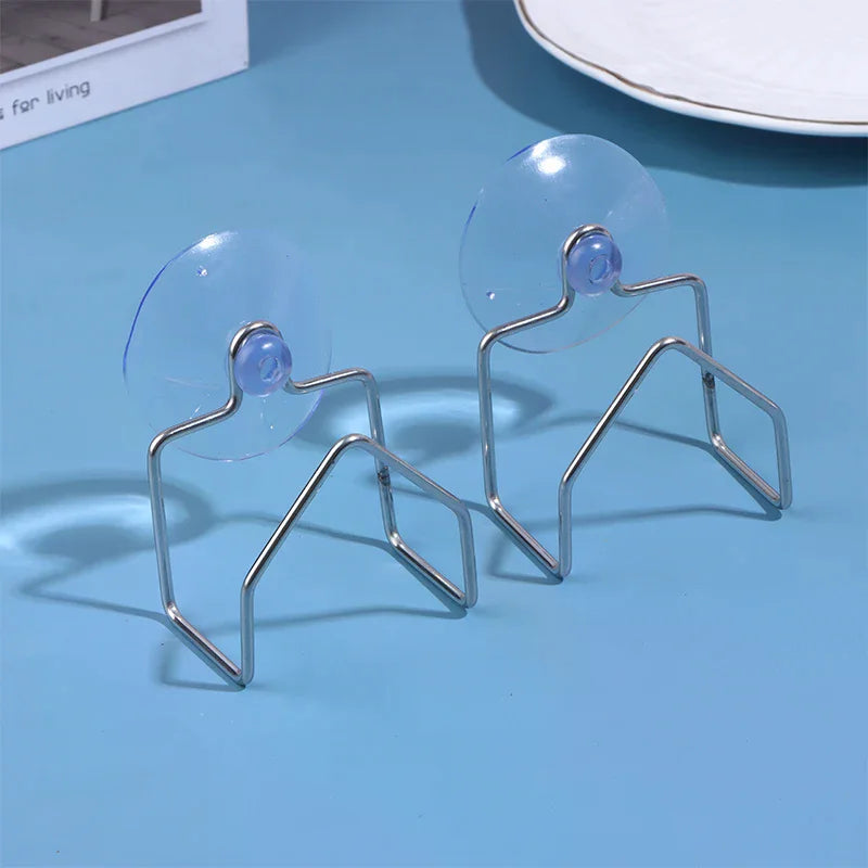 1/2/3Pcs Stainless Steel Drain Rack Suction Cup Cleaning Cloth Shelf Dish Drainer Sponge Holder Sink Kitchen Organizer Zpaxo