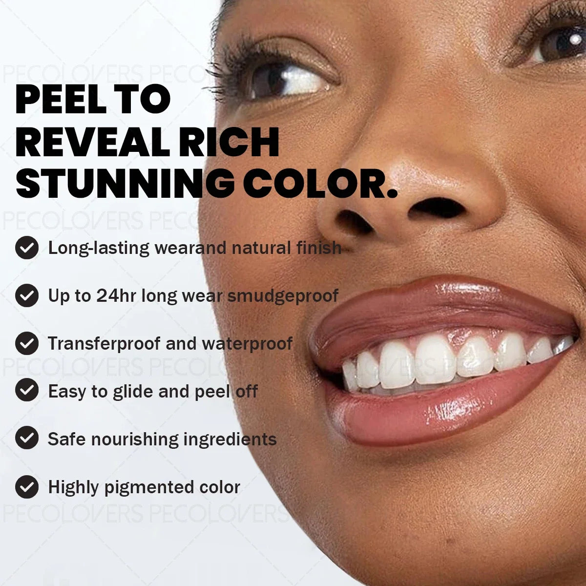 1 pc Waterproof Lip Liner Peel Off Tattoo Lipgloss Waterproof Long Lasting Matte Lip Tint Brown Contour Tear-off Lips Stain Zpaxo