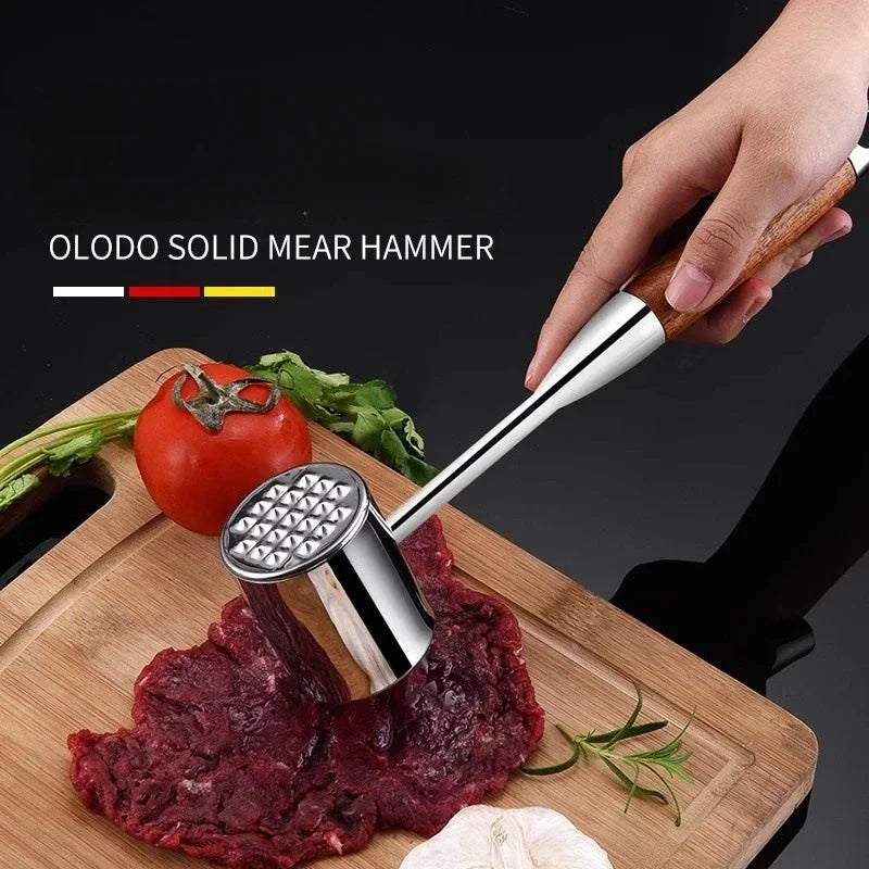 Hot Stainless Steel Meat Hammer Loose Meat Tenderizer Household Steak Pork Chicken Breast Meat Loosening Hammer Kitchen Tools Zpaxo