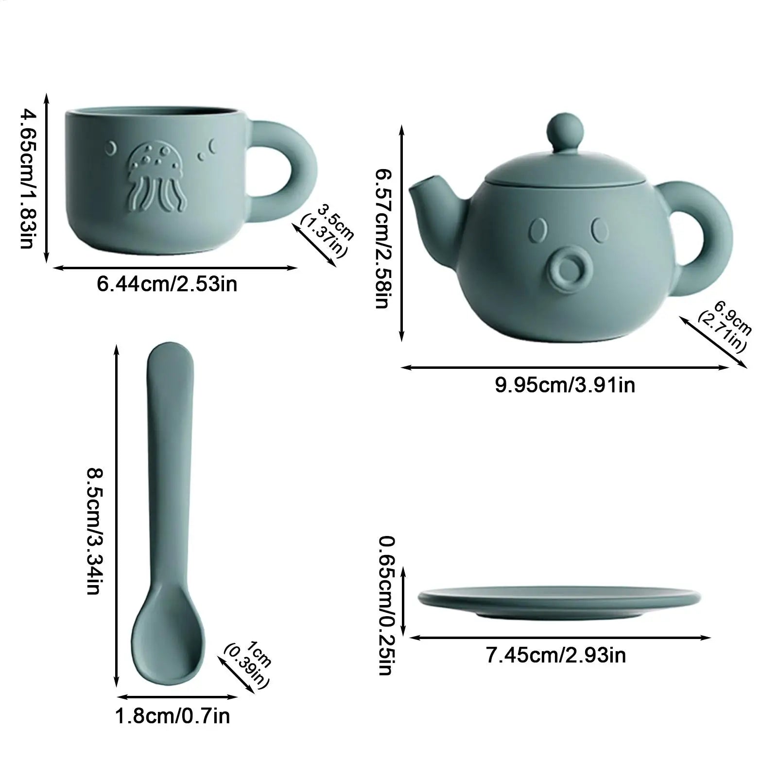 Tea Party Set Children Simulation Afternoon Tea Set Toy Pretend Play Food Learning Role Play Game Early Educational Toys Zpaxo