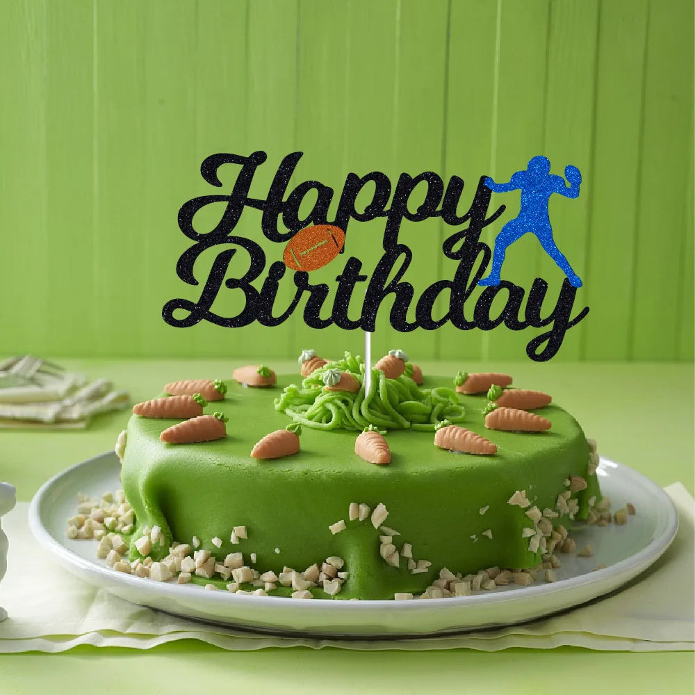 Rugby Cake Insert Sports Theme Birthday Decoration Large Card Topper