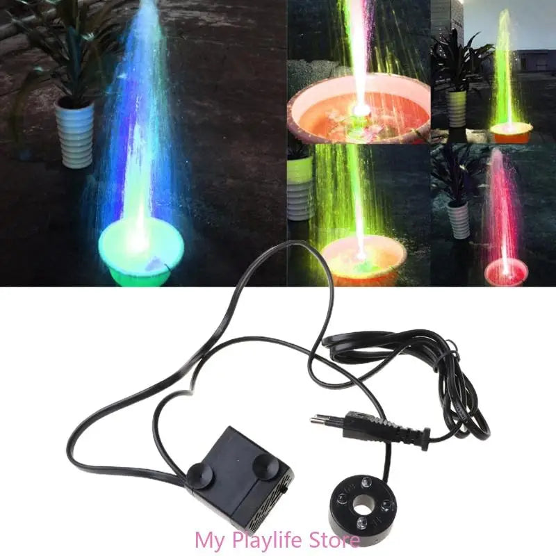 Mini Submersible Water Pump LED Light Ultra Quiet Pond Aquariums