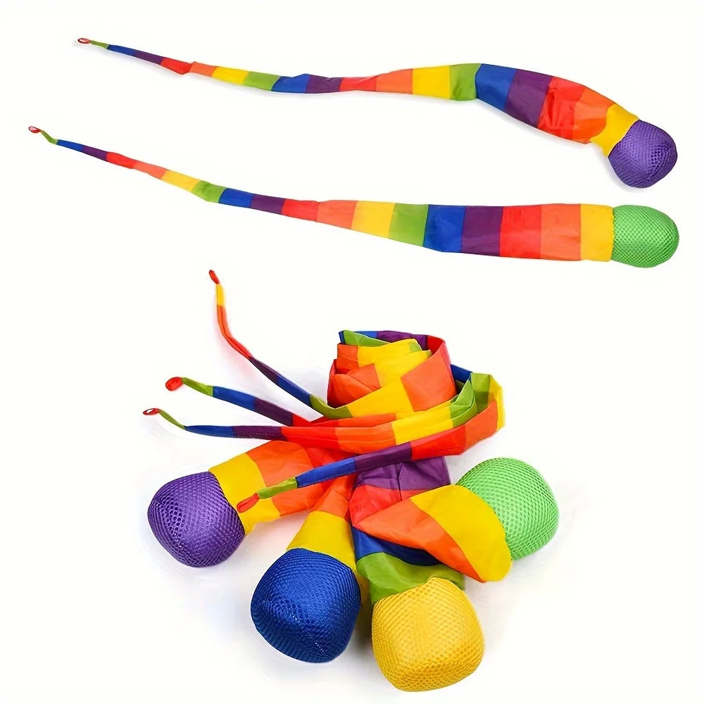 1/3pcs Outdoor Meteor Ball Throwing Sandbags Colorful Ribbon Soft Wind Resistance Ball Sensory Integration Training Equipment Zpaxo