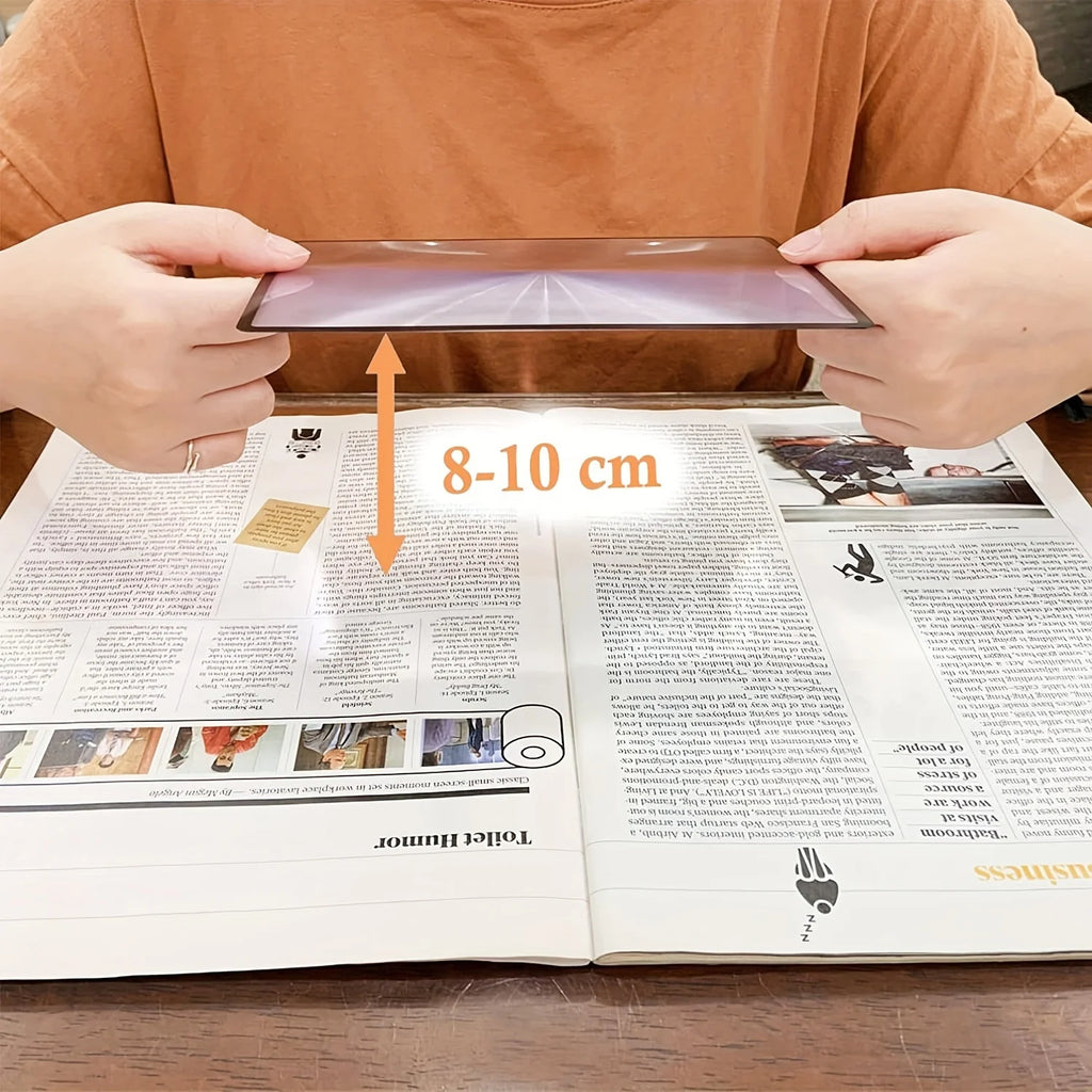 Pocket Power Magnifier 5X Ultra Thin Portable No Battery Needed