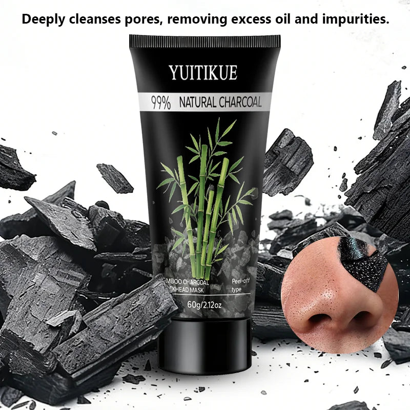 YUITIKUE Bamboo Charcoal Peel-Off Mask – Blackhead Remover Peel-Off Face Mask Zpaxo