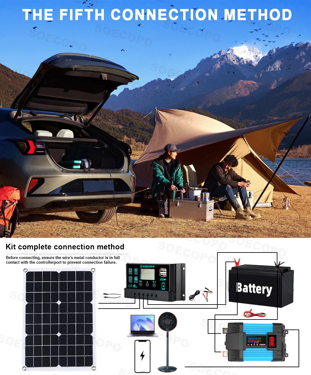 6000W Solar System DC12V 110V 220V Off-grid Inverter 100A Controller