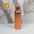 New 800ML Electroplated Copper Water Bottle One-Click Open Lid Stainless Steel Hammer Pattern Cup Sports Water Bottle Zpaxo Copper plating 800ml