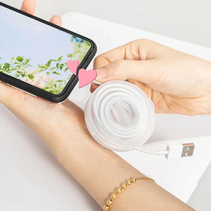 Portable Transparent Cable Organizer Cord Management Winder