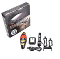 Bicycle Tail Light Mountain Bike USB Smart Charging Remote Steering Light Night Riding Warning Tail Light Cycling Outdoor Gear Zpaxo T2