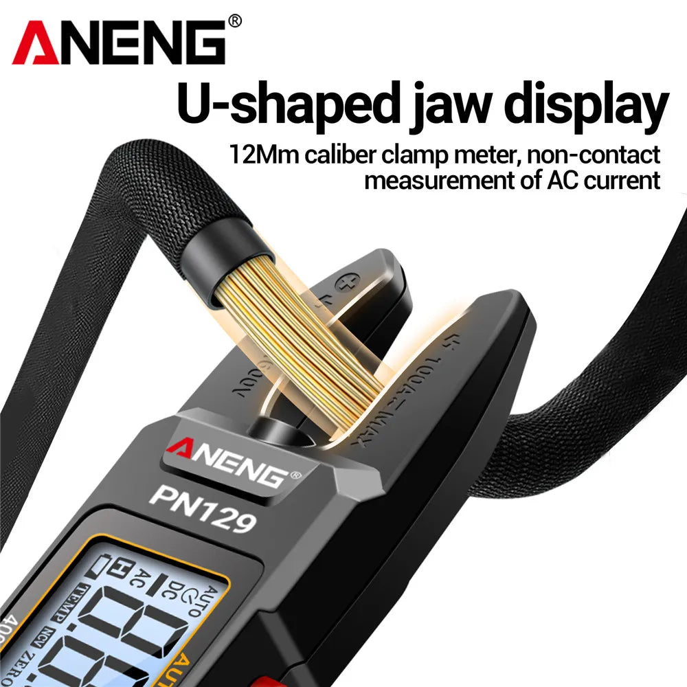 ANENG PN129 Clamp Meter U-shaped AC DC 600V Voltage Current