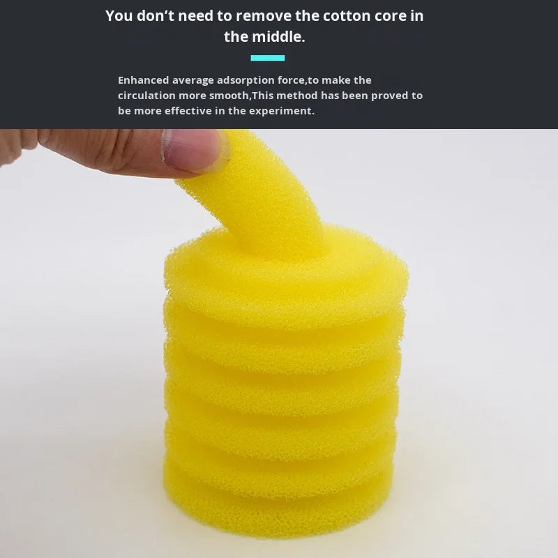 Yellow Biochemical Sponge Replacement Filter Element Built Aquarium