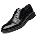 Mens Summer Formal Business Low Leather Shoes Perforated Lace Up Zpaxo Black Hollow 43 China Mainland