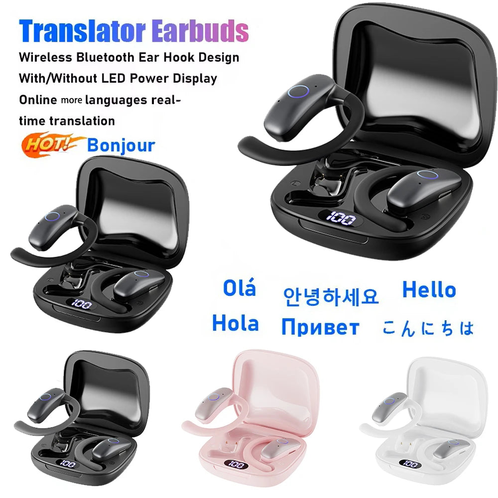 Smart AI Language Translation Earbuds Bluetooth-compatible Real-time