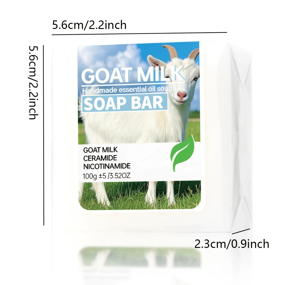 Goat Milk Ceramide & Niacinamide Soap – Face & Hand Bar 2pcs Cleansing Bar Soap Zpaxo