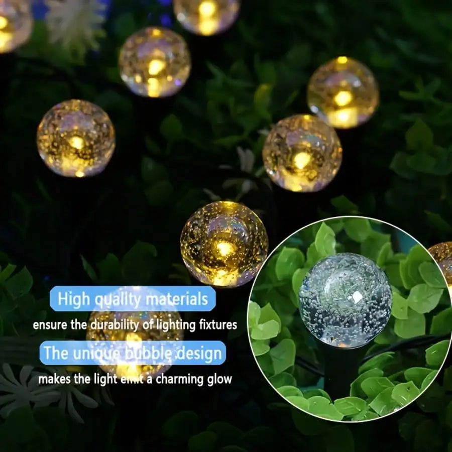 Solar-powered Bubble Path Light Floor-standing 8 Modes Solar Guiding Zpaxo