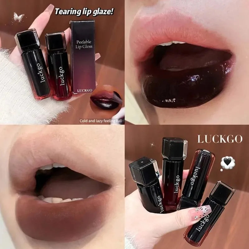 Chocolate Brown Peel Off Lip Stain Waterproof Long Lasting Makeup
