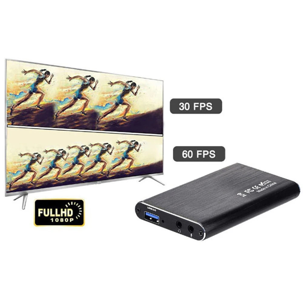 1080P HD Video Recorder Grabber for OBS Capturing Game Card Live HDMI-Compatible 4K USB 3.0 Video Capture Card Zpaxo