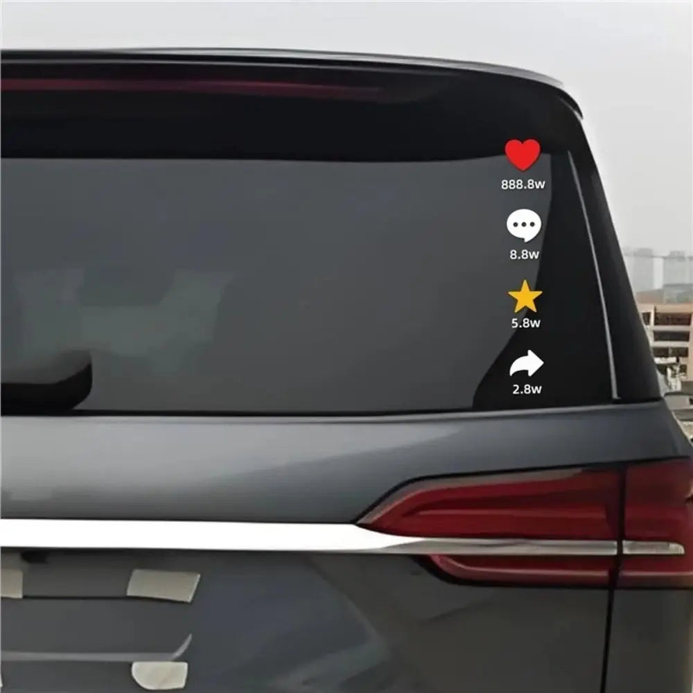 Bag Funny Design Car Sticker Lovely Heart Creative Vinyl Decal Sun Zpaxo