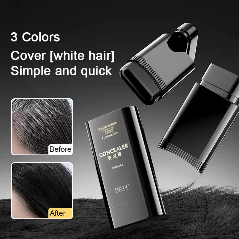 2 in 1 Hair Dye Stick with Comb,Quick Gray Coverage,Easy Application,Quickly Dye Hair Long Lasting Temporary Hair Coloring Pen Zpaxo