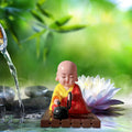 Solar Powered Bobble Shaking Head Dancing Toy Buddhist Monk Doll Figurines Statues Car Dash Board Decorations Zpaxo Yellow