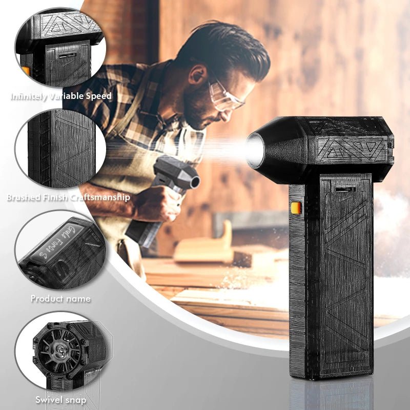 Powerful Electric Air Duster Jet Fan Blower Brushless Violent fan Portable handheld mini turbo fan hair dryer car vacuum cleaner Zpaxo