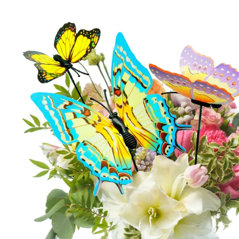 Glowing Butterfly Garden Stakes – Waterproof Lawn Yard Decor