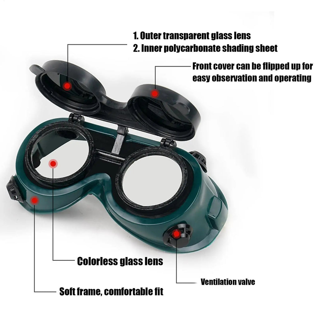 Anti-glare Protective Welding Glasses Portable Welding Goggles With Flipup Safety Protective Grinding Glasses Welder Protection Zpaxo