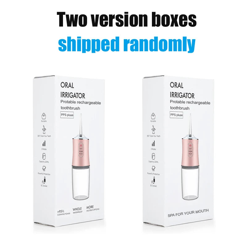 220ml Portable Water Flosser – 3 Modes, 4 Tips, Rechargeable Dental Water Flosser Zpaxo